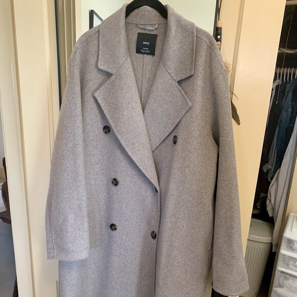 MANGO Handmade Oversized Wool Coat XL - Picture 9 of 15